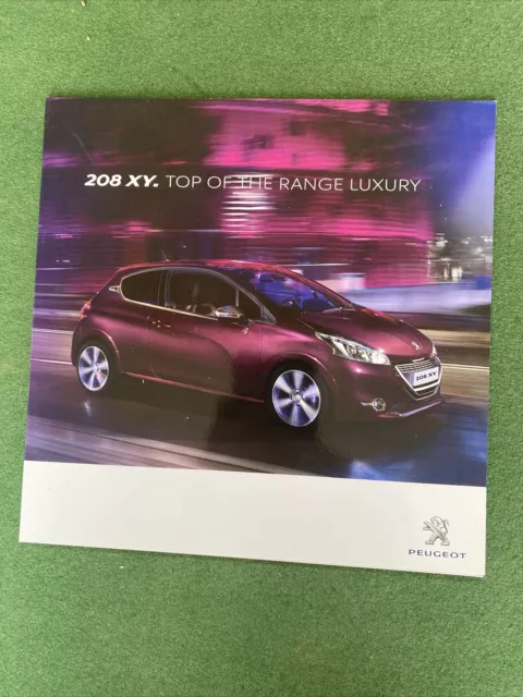 Peugeot 208 XY Hatchback February 2013 UK Market Launch Foldout Sales Brochure