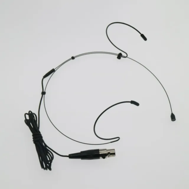 Hidden Headset Microphone Black For AKG Samson Wireless XLR 3Pin mini Mic System