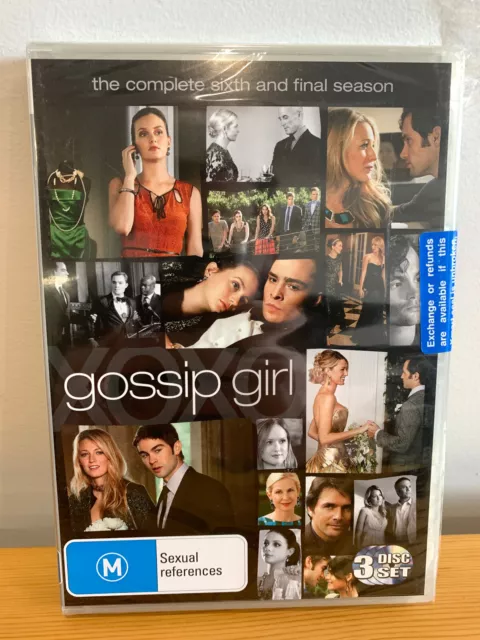 GOSSIP GIRL THE Complete Sixth Season DVD M 3-Disc Set SEALED AU