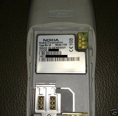 Téléphone Vintage Nokia 1100 - Modèle RH-18 - Noir, Fonctionnel