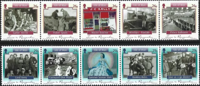 2005 Isle of Man Sg 1237/1246 Time to Remember MNH
