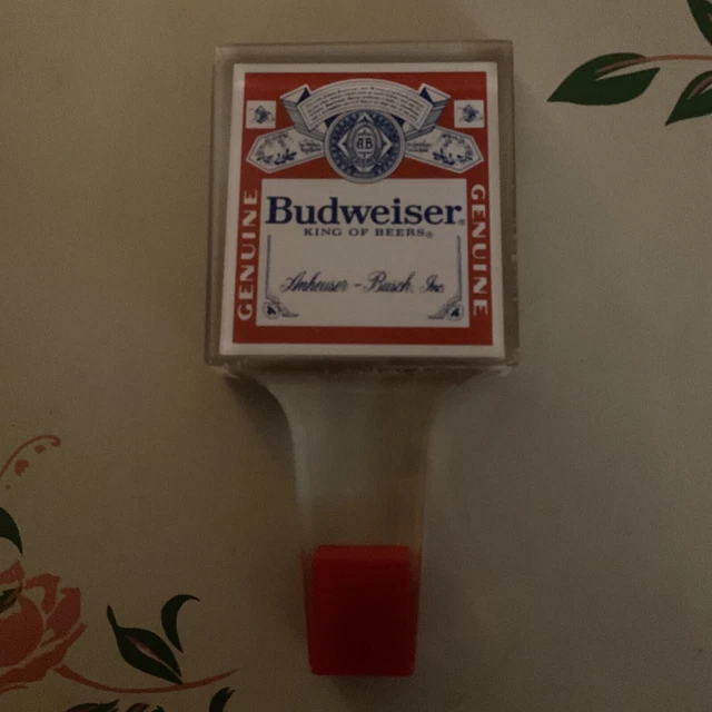 Budweiser Tapper or pull tap handle 2 sided  Lucite Budweiser used