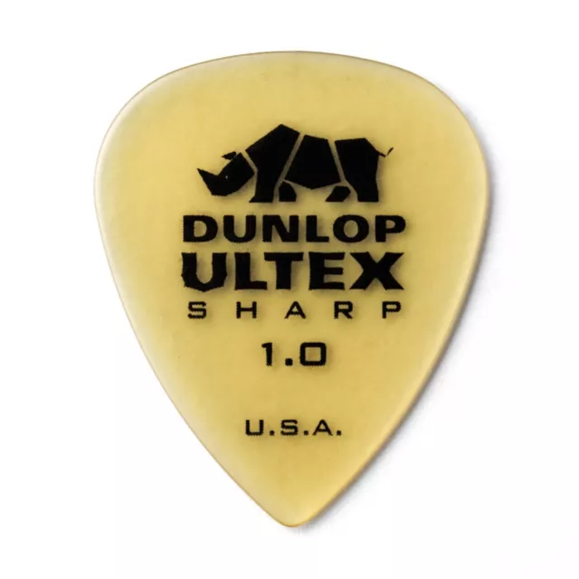 DUNLOP Ultex Sharp Picks , Player's Paquet, 6 PC Ambre, 1.00 MM