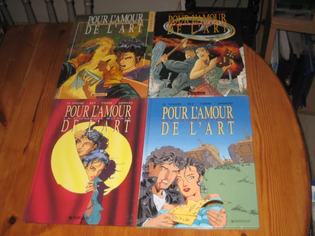 lot bd POUR L'AMOUR DE L'ART 1 a 4 complet dargaud LE TENDRE