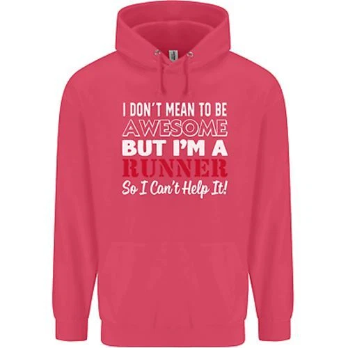 Felpa con cappuccio bambini I Dont Mean to Be but Im Runner Running 11