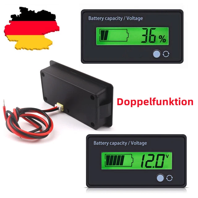 12V Bis 72V, Zeigt Ladezustand Für Akkus An Batterie Monitor