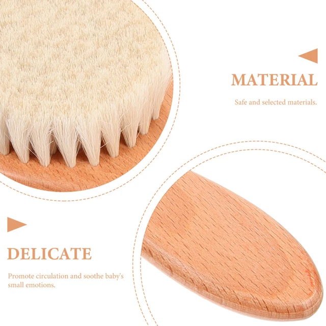 Beech Newborn Baby Massage Scalp Bath Scrubber Infant Comb Brush 2