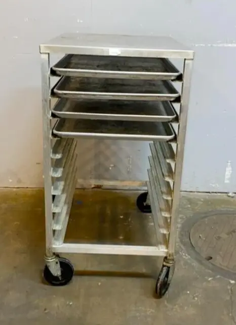 Rolling 10 Shelf Cafeteria Cart