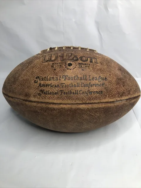 RARE Vintage Wilson NFL National Football League AFC NFC Leather USA Made Singed
