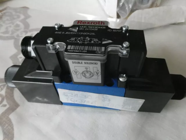 REXROTH Hydraulic Solenoid Valve 110VAC -- R900904406 -- 4WE 6 J62/EW110N9DK25L