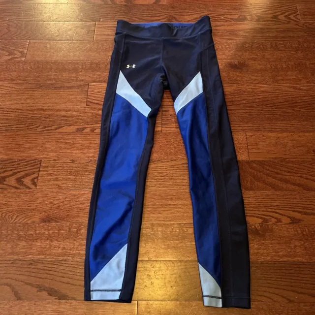 Under Armour Girl's Workout Gym Yoga Athletic Crop Leggings Size Tag Missing L