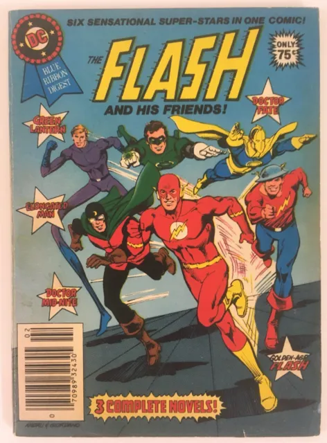 THE FLASH DC BLUE RIBBON DIGEST #1 February 1981 Green Lantern, Doc Fate FINE+