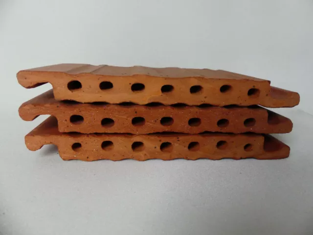 3 Tonziegel 7cm Bruthülsen Niströhren Wildbiene Insektenhotel Strangfalz Ziegel