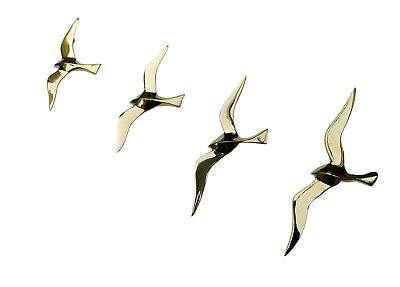 Decorative Brass Wall Mount Flying Seagull Birds Set of 4 Pcs -,29,25,20,17 cm