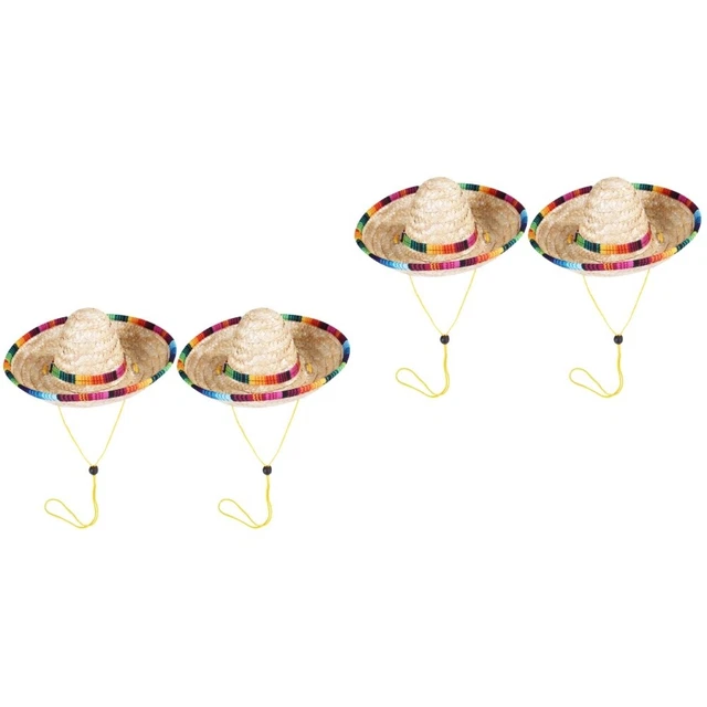 4 pièces réglable confortable chapeaux mexicains pour chiots