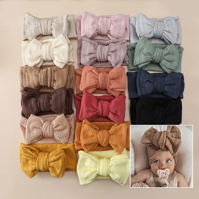 Bébé Fille Bandeau Double Couche Noeud Stretch Souple Turban Accessoire Cheveux.