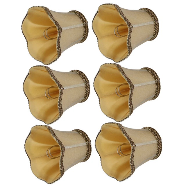 6Pcs Household Fabric Lampshade Table Lamp Cover Accessory For E14 Chandelier Wa