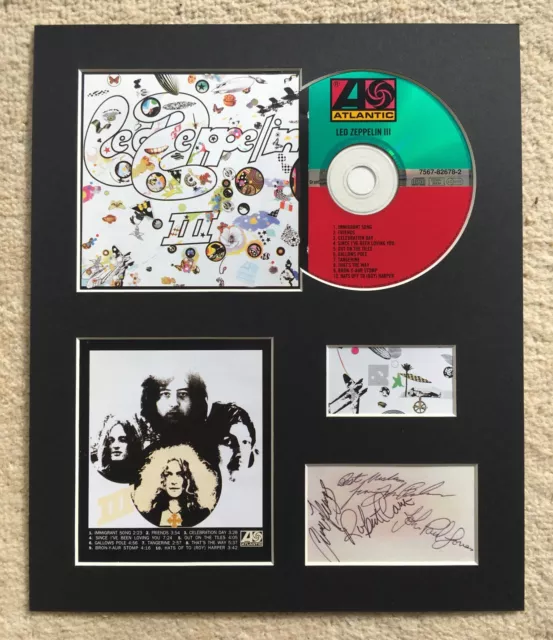 LED ZEPPELIN - Signed Autographed - III - Album Display