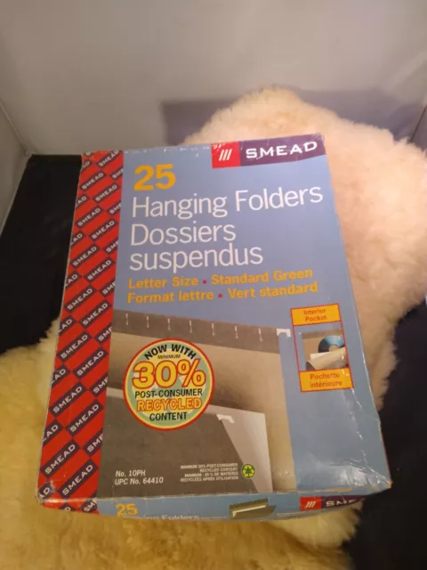 Smead Hanging Letter Size File Folders 25 Green 64010 - Open Box Buy