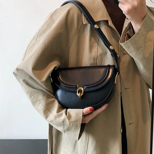 Sac de selle en cuir PU Sacs à main bandoulière pour femmes Petite pochette