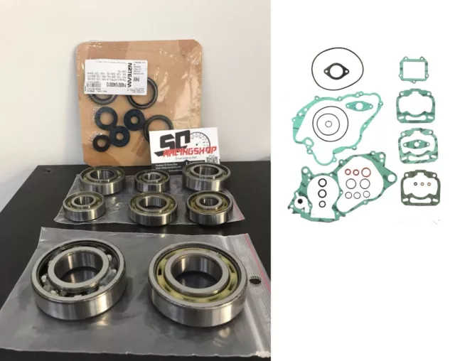 Skf Kit Revisione Blocco Cuscinetti + Paraoli + Guarnizioni Motore Rotax 122