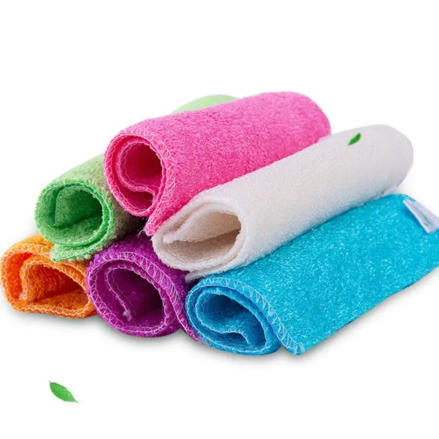 Almohadilla de fregar antigrasa para el hogar plato tela trapos de limpieza toalla de lavado