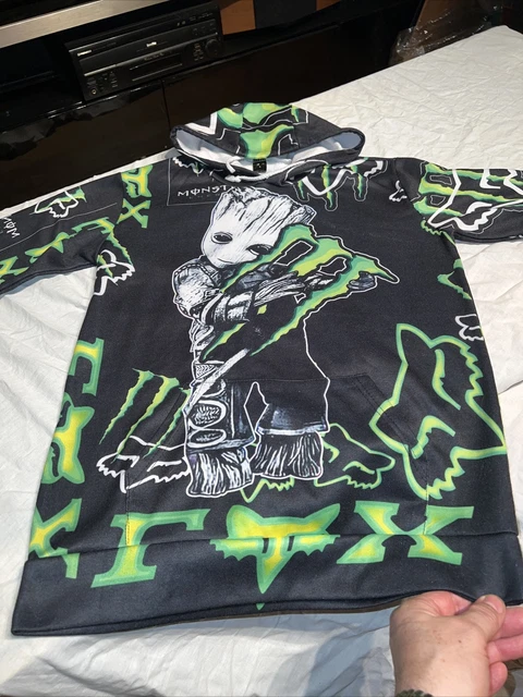FOX Racing X MONSTER Energy Hoodie Sweatshirt Colab Men’s Size Small