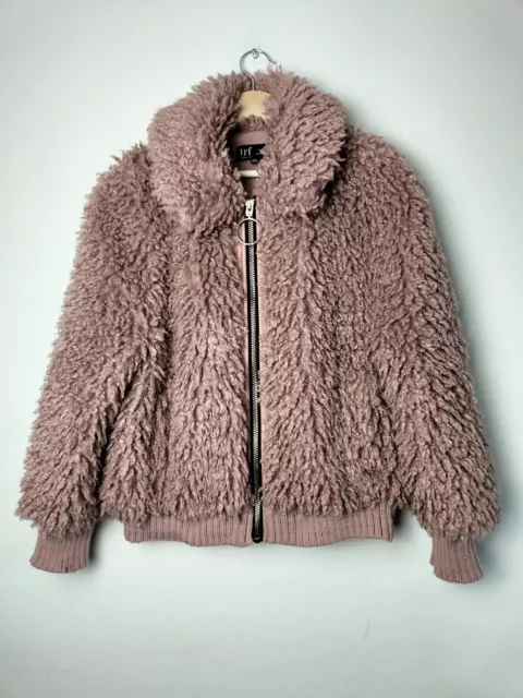 Zara pink teddy jacket clearance