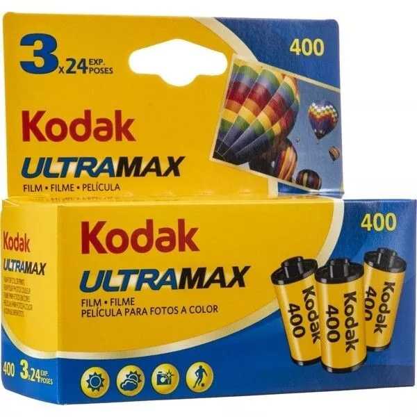 Kodak UltraMax 400 35mm 24 Exposure (3 Pack Film) UK STOCK exp 02/26