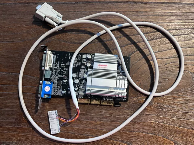 Ultimarc ArcadeVGA 15kHz AGP Video Card and VGA Breakout Cable. MAME, CRT, Retro