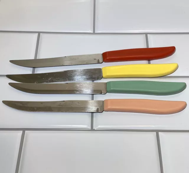 Vintage Quikut 2 pc Stainless Steel Kitchen & Perry Knife Set