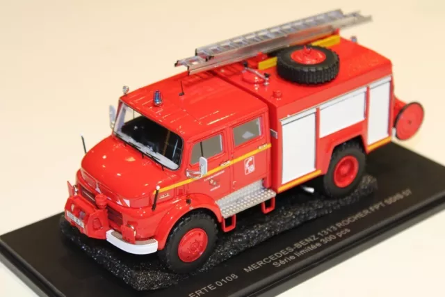 Camion Pompier Mercedes-Benz Atego Plastigam 1/43