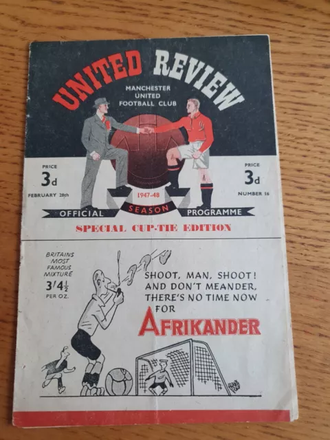 1948 Fa Cup 6 - Manchester United (Sieger) gegen Preston North End