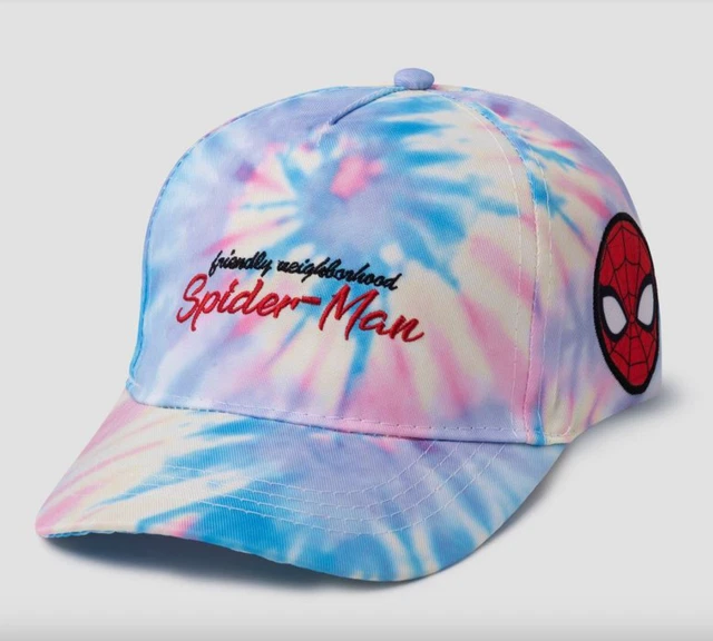 Marvel Friendly Neighborhood Spider-Man Girl/ Kids Tie-Dye Snapback Hat Cap NEW