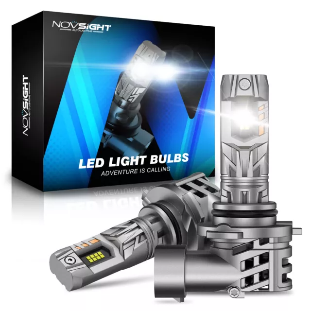 NOVSIGHT 2x 9005 HB3 LED Scheinwerfer Kit Halogen 6500K Kaltes Weiß 16000LM 70W