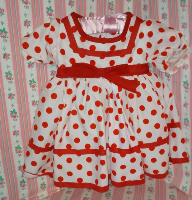 Toddler sz 2-3? SHIRLEY TEMPLE STAND UP AND CHEER DRESS Patti Playpal? 16 in L