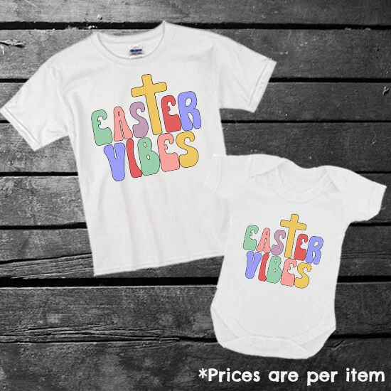 Easter Vibes T-shirt body ragazzi ragazze regalo Pasqua
