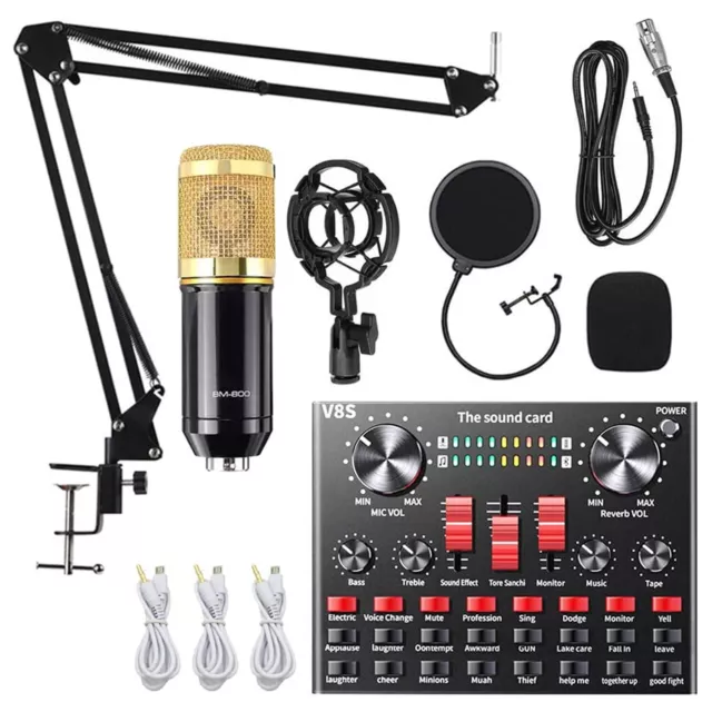 Home Studio Recording Kit Podcast Music Mixer Equipment Condenser Microphone Mic