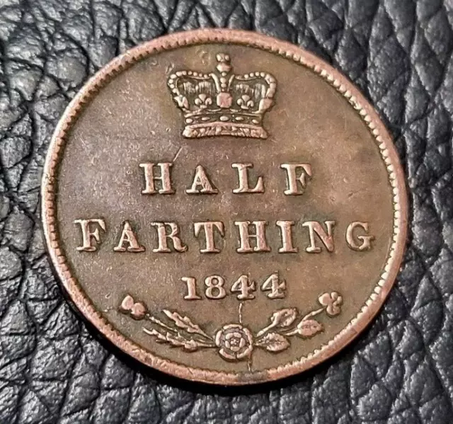 1844 Great Britain Half Farthing Coin