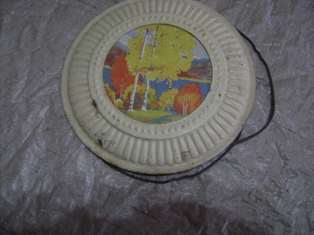 vintage Antique Stove Flu with Country  Scene