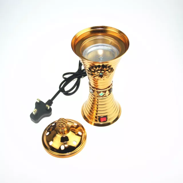 Electric Metal Arabian Incense Bakhoor Oud Burner Bakur Mabkhara Home Decor Gift
