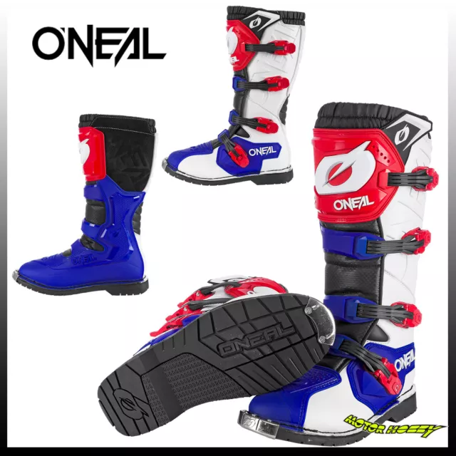 Stivali Off-Road Cross Enduro O’neal Oneal Rider Pro Blue Red White