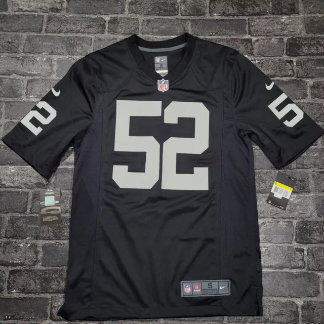 Oakland Raiders Jersey Size Small Mens Nike NFL Las Vegas Raiders Shirt #52 Mack