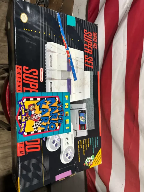 I’mSuper Nintendo Entertainment System SNES Control Set Console Box Only Display