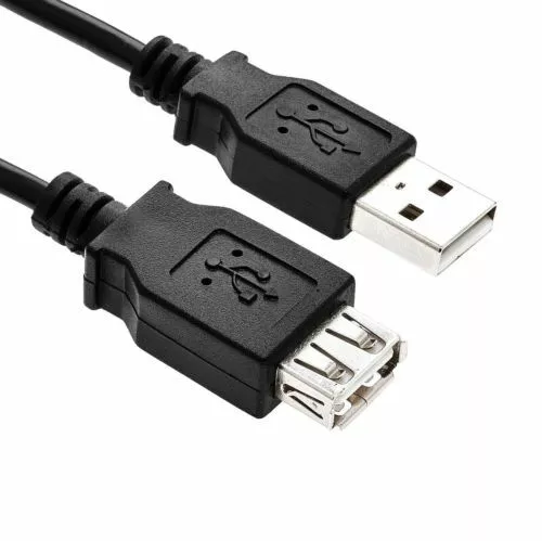 3m Metre Long SHORT USB 2.0 EXTENSION Cable Lead A Male To A Female Black