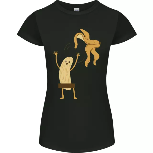 Get Naked Censored Banana Funny Womens Petite Cut T-Shirt