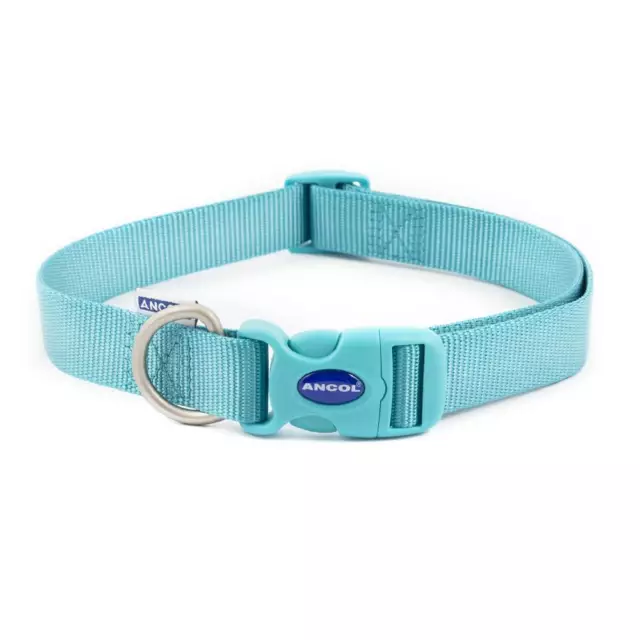 Ancol Heritage Adjustable Nylon Dog Puppy Collar Pink Purple Navy Blue Teal 2