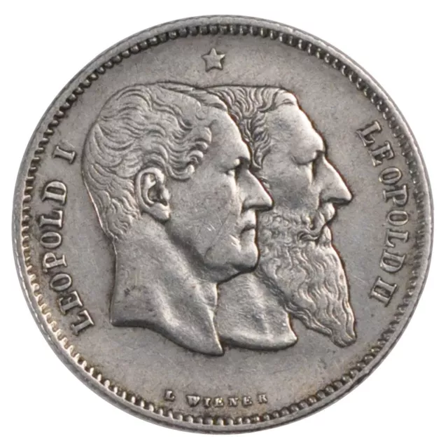 [#57201] Monnaie, Belgique, Leopold II, Franc, 1880, SUP, Argent, KM:38