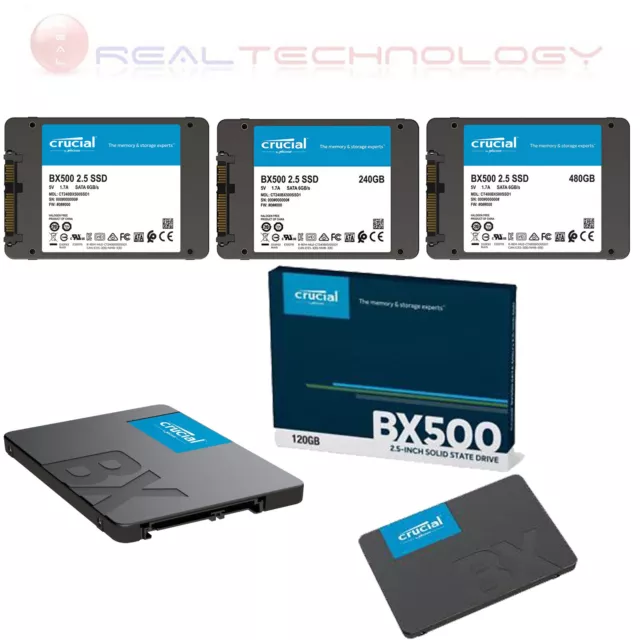 DISQUE DUR INTERNE SSD Crucial BX500 120GB/240GB/480GB 2,5  État Solide  EUR 33,49 - PicClick FR