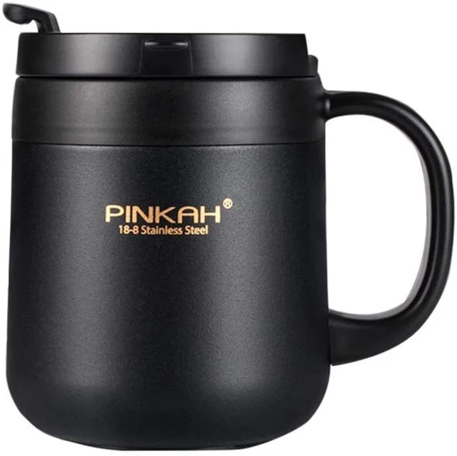 Insulated Coffee Mug Stainless Steel Travel Mug with Handle and Lids Double Wall